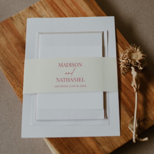 ワイルドフラワーワイルドフラワーフローラ庭園の結婚式 招待状ベリーバンド