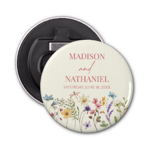 ワイルドフラワーワイルドフラワーフローラ庭園の結婚式 栓抜き