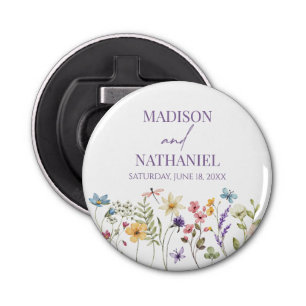 ワイルドフラワーワイルドフラワーフローラ庭園の結婚式 栓抜き