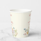 ワイルドフラワーワイルドフラワーフローラ庭園の結婚式 紙コップ (右)