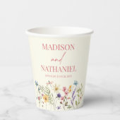 ワイルドフラワーワイルドフラワーフローラ庭園の結婚式 紙コップ (正面)