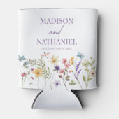 ワイルドフラワーワイルドフラワーフローラ庭園の結婚式 缶クーラー (正面)