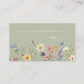 ワイルドフラワーワイルドフラワー結婚のフローラ プレイスカード (正面)