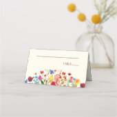 ワイルドフラワーワイルドフラワー結婚のフローラ プレイスカード (正面)