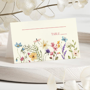 ワイルドフラワーワイルドフラワー結婚のフローラ プレイスカード