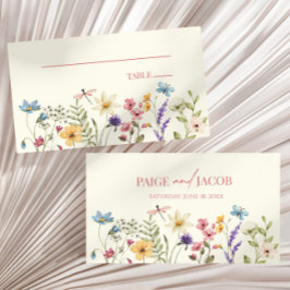 ワイルドフラワーワイルドフラワー結婚のフローラ プレイスカード