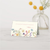 ワイルドフラワーワイルドフラワー結婚のフローラ プレイスカード (正面)