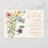 ワイルドフラワーワイルドフラワー結婚フローラ詳細 エンクロージャーカード (正面)