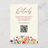 ワイルドフラワーワイルドフラワー結婚フローラ詳細 エンクロージャーカード (正面)