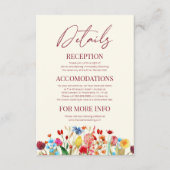 ワイルドフラワーワイルドフラワー結婚フローラ詳細 エンクロージャーカード (正面)