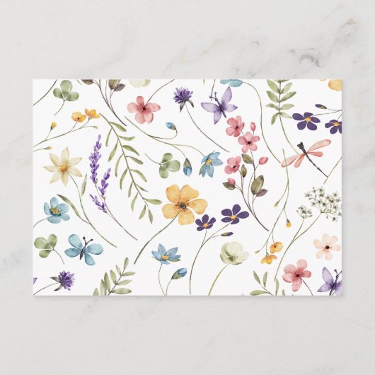 ワイルドフラワーワイルドフラワー結婚フローラ詳細 エンクロージャーカード (裏面)