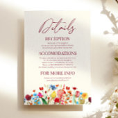 ワイルドフラワーワイルドフラワー結婚フローラ詳細 エンクロージャーカード