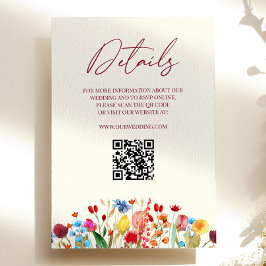 ワイルドフラワーワイルドフラワー結婚フローラ詳細 エンクロージャーカード