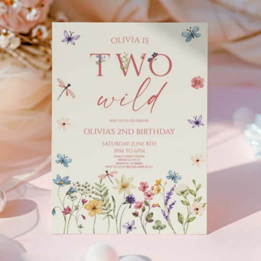 ワイルドフラワーワイルドフラワー2nd誕生日パーティー 招待状