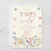 ワイルドフラワーワイルドフラワー2nd誕生日パーティー 招待状 (正面)