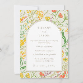 ワイルドフラワーワイルドメドウ結婚アウトドア 招待状