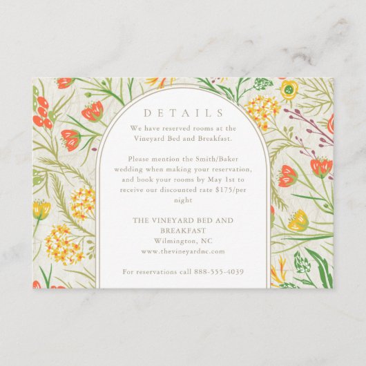 ワイルドフラワーワイルドメドウ結婚ズ詳細 エンクロージャーカード (正面)