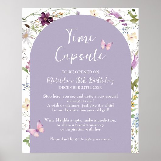 ワイルドフラワーワイルドワンバタフライガーデンタイムカプセル ポスター (正面)