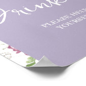 ワイルドフラワーワイルドワンバタフライガーデンパーティードリンク ポスター (角)