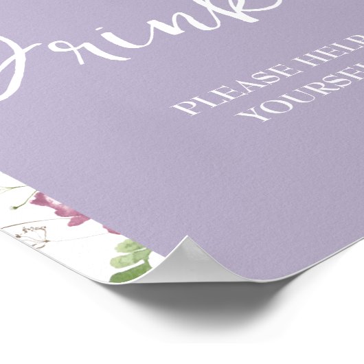 ワイルドフラワーワイルドワンバタフライガーデンパーティードリンク ポスター (角)