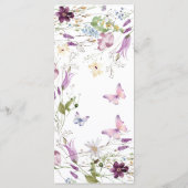 ワイルドフラワーワイルドワンバタフライガーデンパーティーメニュー メニュー (裏面)