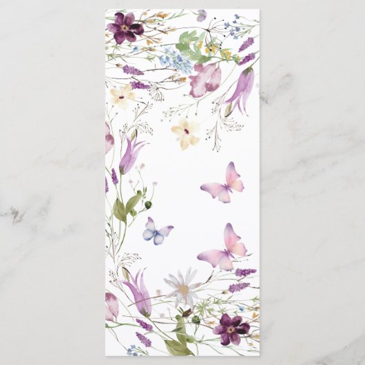 ワイルドフラワーワイルドワンバタフライガーデンパーティーメニュー メニュー (裏面)