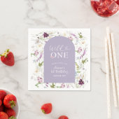 ワイルドフラワーワイルドワンバタフライガーデンパーティー紙 スタンダードカクテルナプキン (インサイチュ)