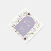 ワイルドフラワーワイルドワンバタフライガーデンパーティー紙 スタンダードカクテルナプキン (角)