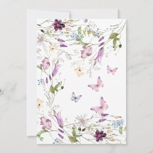 ワイルドフラワーワイルドワンバタフライガーデンパーティー 招待状 (裏面)