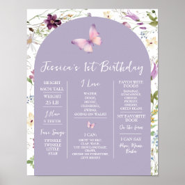 ワイルドフラワーワイルドワンバタフライガーデンマイルストーン ポスター