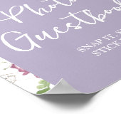 ワイルドフラワーワイルドワンバタフライフォトゲストブック ポスター (角)