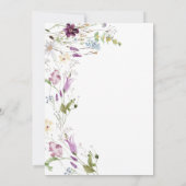 ワイルドフラワーワイルドワンバタフライ誕生日招待状 招待状 (裏面)