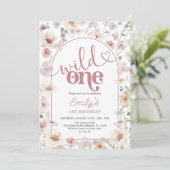ワイルドフラワーワイルドワン誕生日 招待状 (スタンド正面)