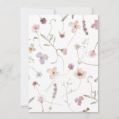 ワイルドフラワーワイルドワン誕生日 招待状 (裏面)