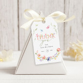 ワイルドフラワーワイルド&オンダーフル1歳の誕生日ありがとう ギフトタグ