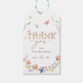 ワイルドフラワーワイルド&オンダーフル1歳の誕生日ありがとう ギフトタグ (正面)