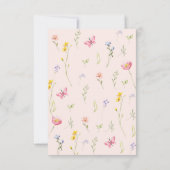 ワイルドフラワーワイルド&オンダーフル1歳の誕生日ありがとう サンキューカード (裏面)