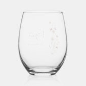 ワイルドフラワーワイングラス ステムなしワイングラス (裏面)