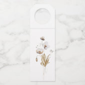 ワイルドフラワーワインラベルボトルハンガーラベル ボトルネックタグ (裏面)