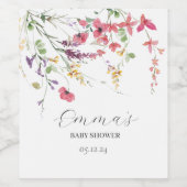 ワイルドフラワーワインラベル、ワイルドフラワーフード、ワイン ワインラベル (シングルラベル)