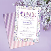 ワイルドフラワーワンダーフルガールの誕生日招待状 招待状