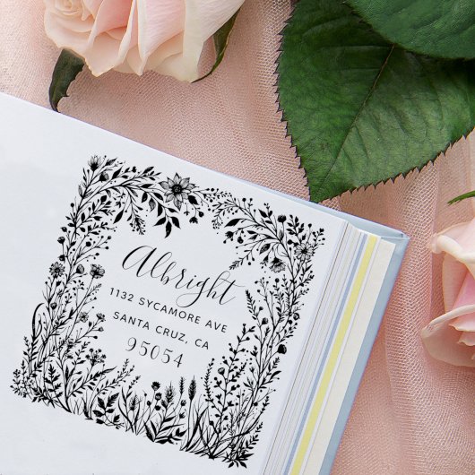 ワイルドフラワーワンダーランドファミリーネーム差出人住所 ラバースタンプ