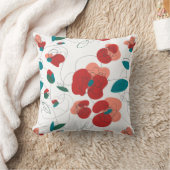 ワイルドフラワーワンダーランド |様式化された花のパターン クッション (ブランケット)