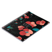 ワイルドフラワーワンダーランド |様式化された花のパターン ノートブック (左側)