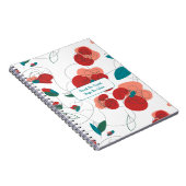 ワイルドフラワーワンダーランド |様式化された花のパターン ノートブック (右側)