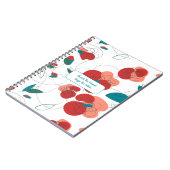 ワイルドフラワーワンダーランド |様式化された花のパターン ノートブック (左側)