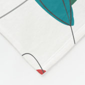 ワイルドフラワーワンダーランド |様式化された花のパターン フリースブランケット (角)