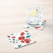 ワイルドフラワーワンダーランド |様式化された花のパターン ペーパーコースター (インサイチュ)