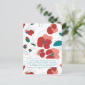 ワイルドフラワーワンダーランド |様式化された花のパターン ポストカード (スタンド正面)