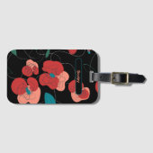 ワイルドフラワーワンダーランド |様式化された花のパターン ラゲッジタグ (正面横)